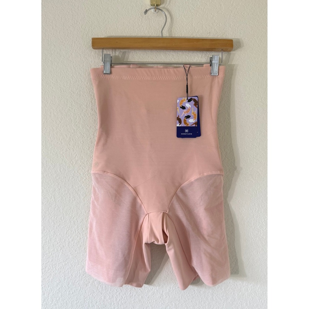 Honeylove SuperPower Short High Waisted Shapewear Peach Sand Size Medium NWT